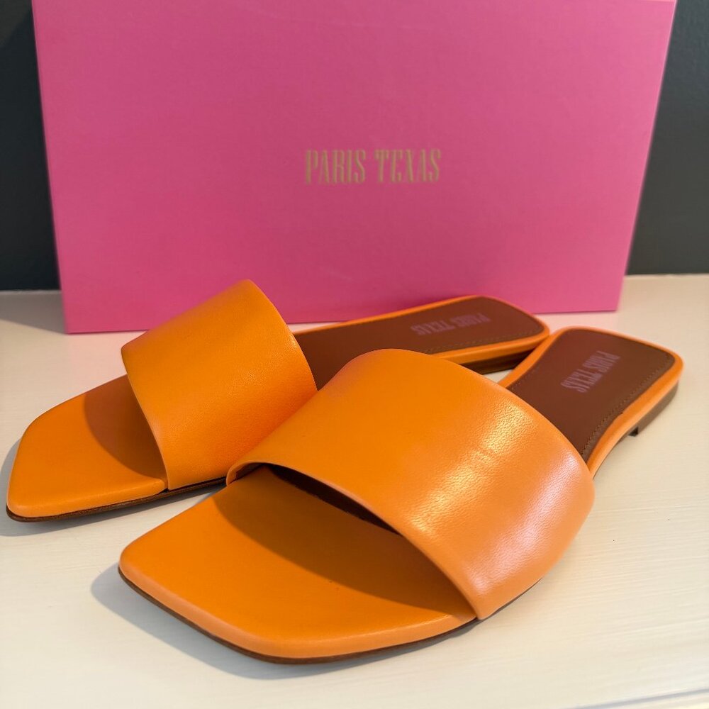 Paris Texas Nappa Sanremo Flat Nespola Size 40 Leather Orange